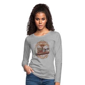 W.T.F Women's Premium Long Sleeve T-Shirt - heather gray