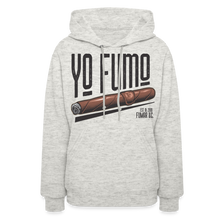 Load image into Gallery viewer, Ladies Yo Fumo Hoodie - heather oatmeal
