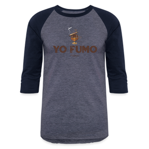Yo Fumo Baseball T-Shirt - heather blue/navy