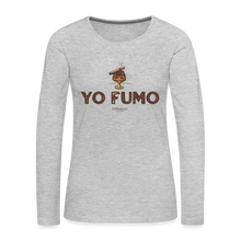 Load image into Gallery viewer, Yo Fumo Women&#39;s Premium Long Sleeve T-Shirt - heather gray