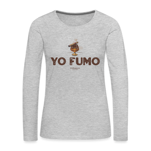 Yo Fumo Women's Premium Long Sleeve T-Shirt - heather gray
