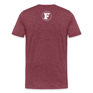 Concrete Rose and Cigar T-Shirt - heather burgundy