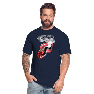 Smoking Rose Tall Men's T-Shirt - navy