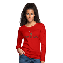 Load image into Gallery viewer, Yo Fumo Women&#39;s Premium Long Sleeve T-Shirt - red