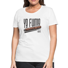 Load image into Gallery viewer, Ladies Yo Fumo T-Shirt - white