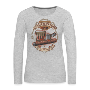 W.T.F Women's Premium Long Sleeve T-Shirt - heather gray