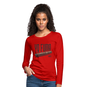 Yo Fumo Women's Premium Long Sleeve T-Shirt - red