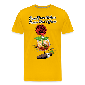 Concrete Rose and Cigar T-Shirt - sun yellow