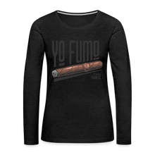 Load image into Gallery viewer, Yo Fumo Women&#39;s Premium Long Sleeve T-Shirt - charcoal grey