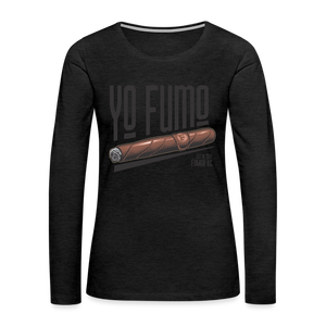 Yo Fumo Women's Premium Long Sleeve T-Shirt - charcoal grey