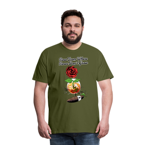 Concrete Rose T-Shirt - olive green