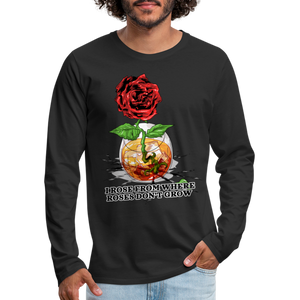 Concrete Rose Long Sleeve T-Shirt - black