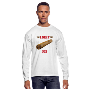 Enlighten Me Men's Long Sleeve T-Shirt - white