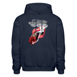 Smoking Rose Hoodie - navy