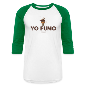 Yo Fumo Baseball T-Shirt - white/kelly green