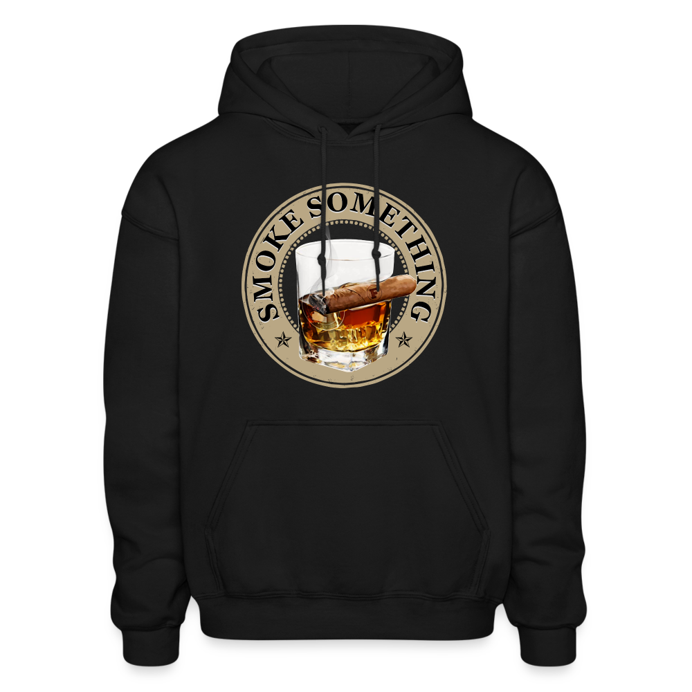 Smoke Something Hoodie - black