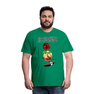 Concrete Rose T-Shirt - kelly green