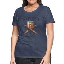 Load image into Gallery viewer, Ladies 2 Sticks T-Shirt - heather blue