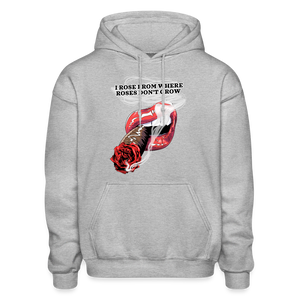 Smoking Rose Hoodie - heather gray