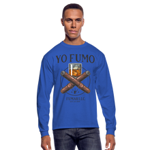 Load image into Gallery viewer, Yo Fumo Men&#39;s Long Sleeve T-Shirt - royal blue