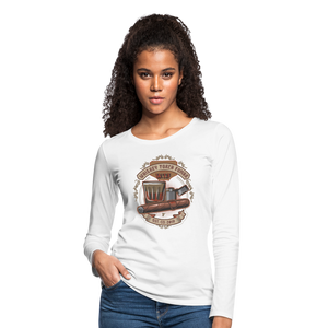 W.T.F Women's Premium Long Sleeve T-Shirt - white
