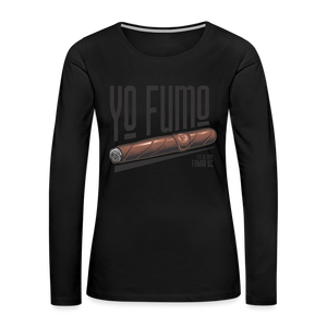 Yo Fumo Women's Premium Long Sleeve T-Shirt - black