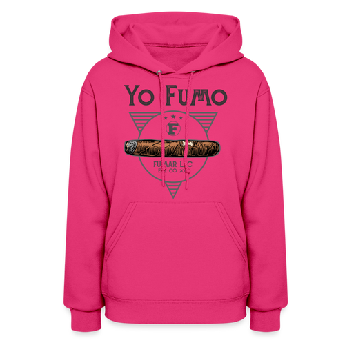 Ladies Fumo Star Hoodie - fuchsia