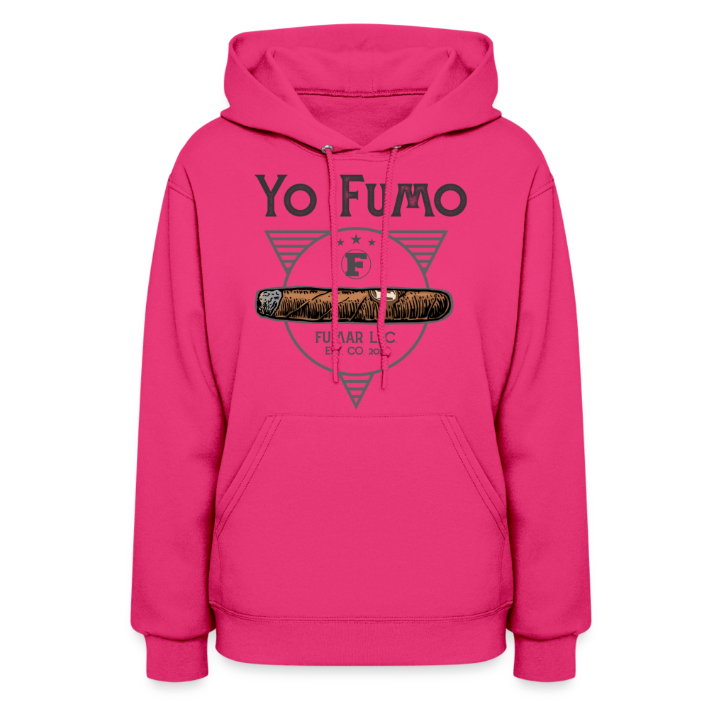 Ladies Fumo Star Hoodie - fuchsia