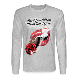 Smoking Rose Long Sleeve T-Shirt - heather gray