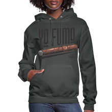 Load image into Gallery viewer, Ladies Yo Fumo Hoodie - asphalt