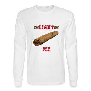 Enlighten Me Men's Long Sleeve T-Shirt - white