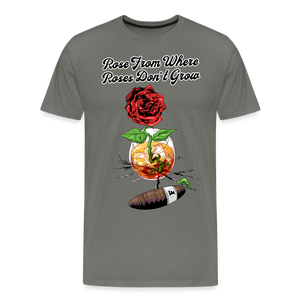 Concrete Rose and Cigar T-Shirt - asphalt gray