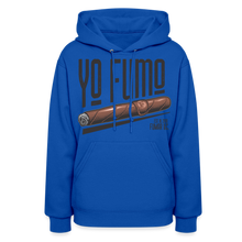 Load image into Gallery viewer, Ladies Yo Fumo Hoodie - royal blue