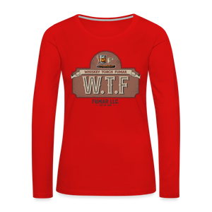 W.T.F Women's Premium Long Sleeve T-Shirt - red