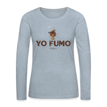 Load image into Gallery viewer, Yo Fumo Women&#39;s Premium Long Sleeve T-Shirt - heather ice blue