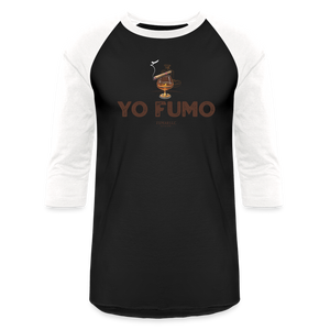Yo Fumo Baseball T-Shirt - black/white