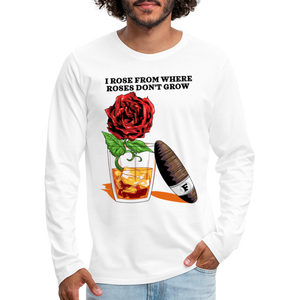 Whiskey Rose Long Sleeve T-Shirt - white