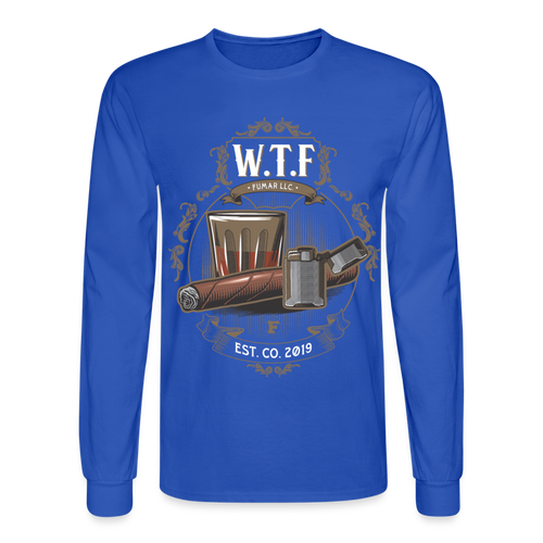 W.T.F. Men's Long Sleeve T-Shirt - royal blue
