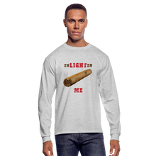 Load image into Gallery viewer, Enlighten Me Men&#39;s Long Sleeve T-Shirt - heather gray
