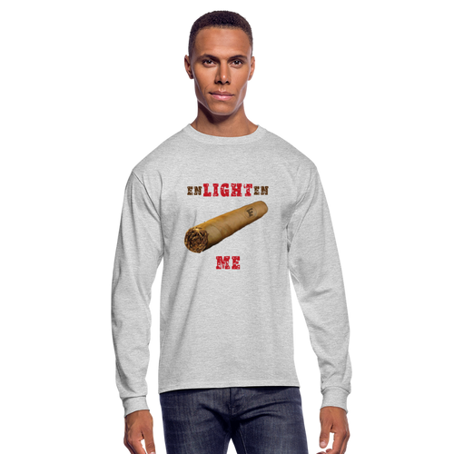 Enlighten Me Men's Long Sleeve T-Shirt - heather gray