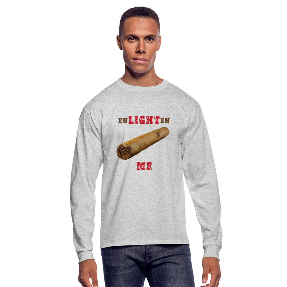 Enlighten Me Men's Long Sleeve T-Shirt - heather gray