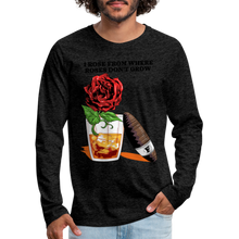Load image into Gallery viewer, Whiskey Rose Long Sleeve T-Shirt - charcoal grey