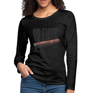 Yo Fumo Women's Premium Long Sleeve T-Shirt - charcoal grey