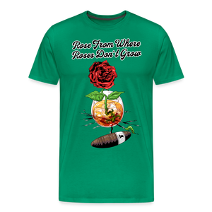 Concrete Rose and Cigar T-Shirt - kelly green