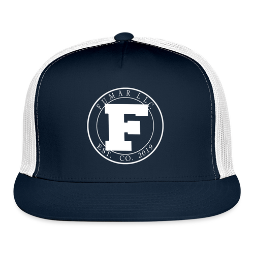 Fumar Trucker Hat - navy/white