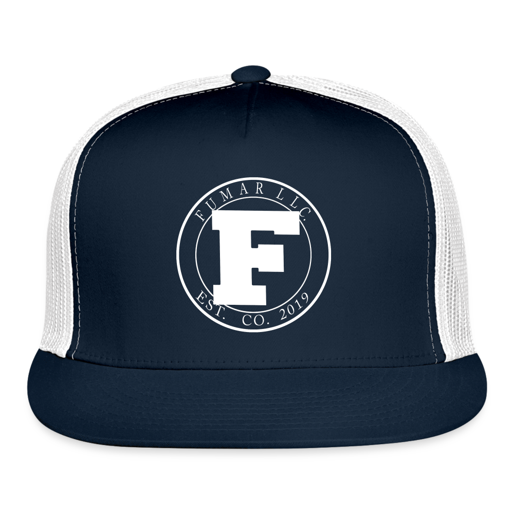 Fumar Trucker Hat - navy/white
