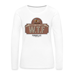 W.T.F Women's Premium Long Sleeve T-Shirt - white
