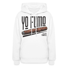 Load image into Gallery viewer, Ladies Yo Fumo Hoodie - white