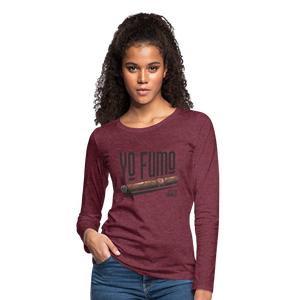 Yo Fumo Women's Premium Long Sleeve T-Shirt - heather burgundy