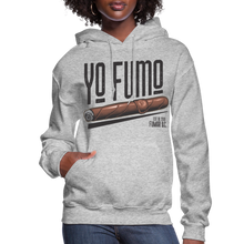 Load image into Gallery viewer, Ladies Yo Fumo Hoodie - heather gray